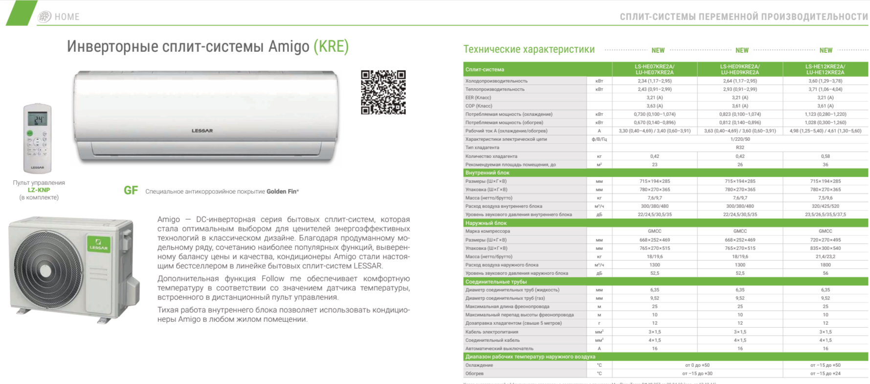 Cплит-системы Amigo  LESSAR