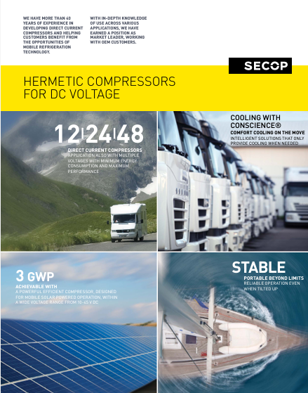 Каталог герметичных компрессоров постоянного напряжения Secop