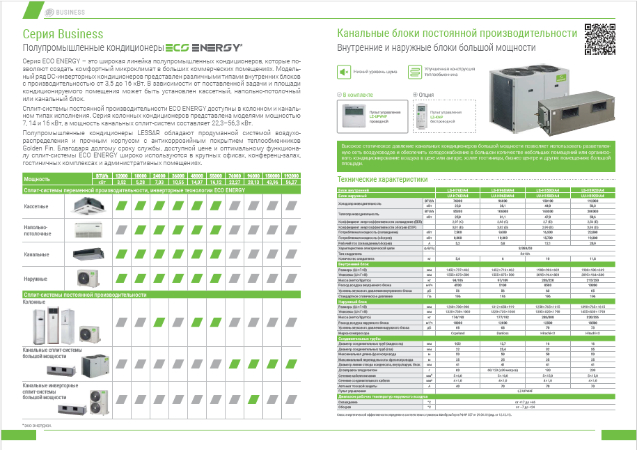 Канальные кондиционеры LS-HE150-192DIA4 Lessar