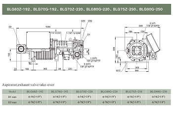 Винтовой холодильный компрессор BLG75Z-250. Аналог Bitzer HSN7471-75