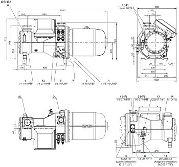 Компрессор CSH8573-140Y-40P (востановленный) датчик уровня масла сенсорный