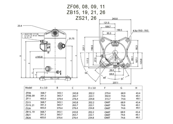 Компрессор ZB26KCE-TFD-551