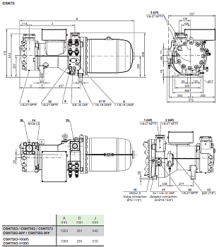 Компрессор CSH7583-80Y-40P